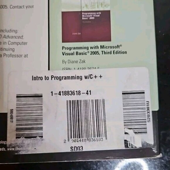 Introduction to Programming with C++ Visual C# .Net Lot 2 Trade Paperback Text - Picture 5 of 10